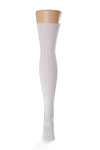 Delp Stockings Cabled Cotton, White color back of stocking picture