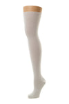 Delp Stockings Heavyweight Cotton Stockings. White color side view.