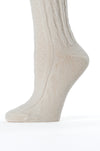 Cabled Cotton Stockings