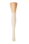 Delp Stockings Derbytight Cotton Stockings. Cream color front view. 