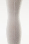 Delp Stockings, Seamed Heavyweight Cotton Stockings. White color back view showing seam.