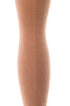 Delp Stockings, Seamed Heavyweight Cotton Stockings. Salmon color back view showing seam.