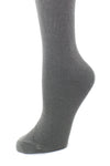 Delp Stockings, Seamed Lightweight Cotton Stockings. Charcoal color side detail view. 