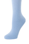 Delp Stockings, Seamed Lightweight Cotton Stockings. Colonial Blue color side detail view.