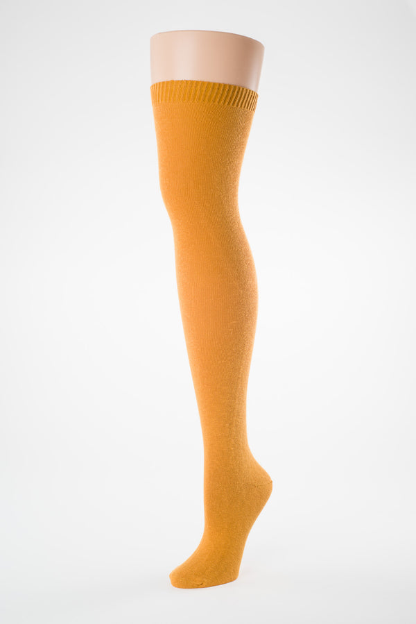 Core: Thigh-high Sock Leggings in Mustard