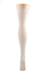 Delp Stockings, Seamed Silk Stockings. Cream color back view. 