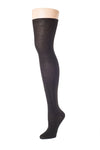 Delp Stockings, Openwork Silk SALE Stockings. Black color side view. 